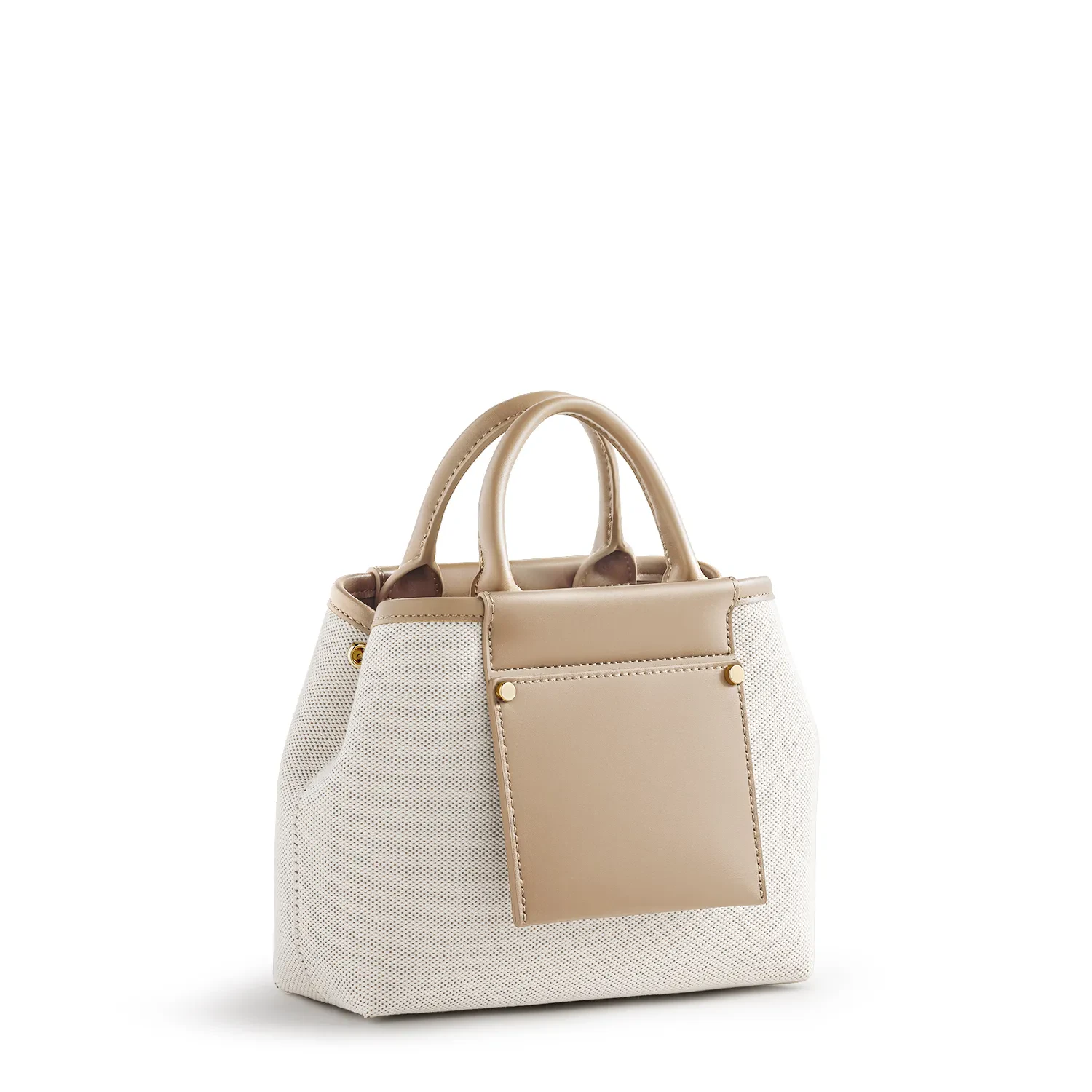 PICOLA TOP HANDLE BAG LUXE CANVAS - MILKTEA